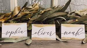 Placecard.me allows you the best possible place cards for your wedding or a celebration of a different kind. Diy Place Cards Custom Cards For Cricut Wedding How To Add Tails To Fonts Youtube