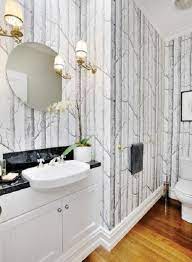Glamorous Bathrooms With Wallpaper Tree Wallpaper Hallway Glamorous Bathroom Bathroom Wallpaper