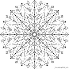 Geometric mandala coloring page for kids and adults. Mandala Coloring Pages Geometric Mandala Coloring Pages Kids Coloring Home