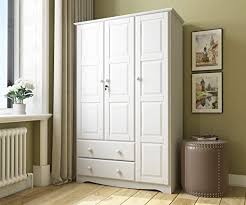 Palace imports 100% solid wood family wardrobe/armoire/closet 5962, mahogany, 60 w x 72 h x 21 d. Amazon Com 100 Solid Wood Grand Wardrobe Armoire Closet By Palace Imports White 46 W X 72 H X 21 D 4 Small Shelves 1 Clothing Rod 2 Drawers 1 Lock Included Additional Large Shelves
