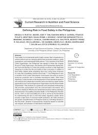 A partially damaged building is seen amid debris in masbate province, august 18, 2020, after an earthquake struck the philippines. Pdf Defining Risk In Food Safety In The Philippines
