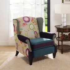 A solid wood frame featuring a wingback design makes it a. Jennifer Taylor Home Jennifer Taylor Home Anya Wingback Accent Arm Chair Multicolored Floral Printed On Woven In The Chairs Department At Lowes Com