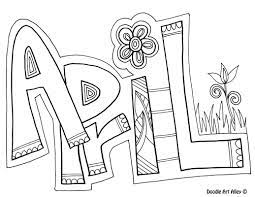 Get this free spring coloring page and many more from primarygames. Months Of The Year Coloring Pages Classroom Doodles