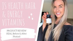 Supports hair growth and health when dietary intake is inadequate · supports skin health and nail strength · supports energy levels · supports healthy thyroid . Js Health Hair Energy Vitamins Review Before And After Photos Youtube