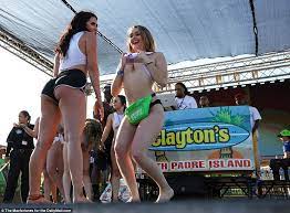 Of course, it's interrupted by some starving piranhas. Spring Breakers Take Over South Padre Island Texas Daily Mail Online