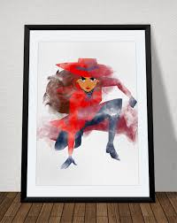 Carmen Sandiego Wall Art Carmen Sandiego Wall Decor Carmen Sandiego Watercolor Home Decor Print Carmen Carmen Sandiego Star Wars Wall Art Digital Wall Art