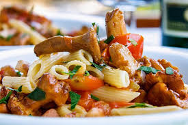 Penne Rigate With Mushrooms Tomatoes