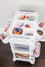 How To Make An Art Cart For Toddlers Or Kids Home Of Malones Kids Craft Storage Playroom Art Kids Art Supplies