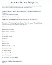 Kerangka Kajian Literatur Literature Review Template Literatur Perasaan Menulis