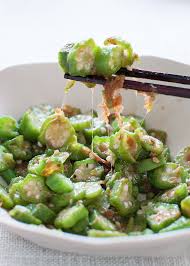 Japanese Okra With Bonito Flakes Recipetin Japan Recipe In 2020 Okra Recipes Okra Japanese Recipe Japanese Side Dish
