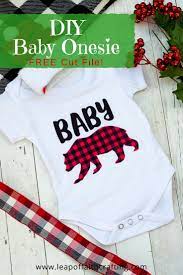 Download Diy Baby Bear Onesie With A Free Baby Bear Svg File Leap Of Faith Crafting