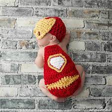 7 77 S02 X034 Bebe Recien Nacido Ninas Ninos Fotografia Foto Atrezzo Ropa De Lana Hecho A Mano Cosplay Iron Man Set Sombrero Newborn Baby Girl Baby Girlgirl B In 2021 Newborn Photography Props