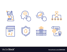 Graph Chart Blood Donation And Vocabulary Icons