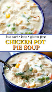 Easy Low Carb Chicken Pot Pie Soup Recipe In 2020 Healthy Chicken Pot Pie Low Carb Soup Recipes Keto Recipes Dinner