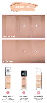 shade matcher foundation swatches for loreal paris