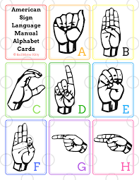 Introduce your child to the american sign language alphabet with these worksheets and give her practice with decoding phrases and quotes. Asl Manual Alphabet Printable Flashcards Bad Mister Kitty