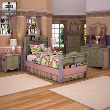 3d Model Of Ashley Doll House Sleigh Bedroom Set Sleigh Bedroom Set Bedroom Set Dollhouse Bedroom