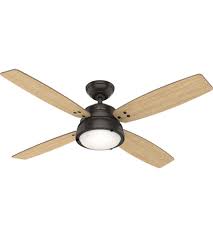 Add a charming feel to your room with a rustic ceiling fan from hunter. Hunter Fan 59438 Wingate 52 Inch Noble Bronze With Drifted Oak American Walnut Blades Ceiling Fan