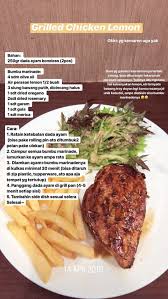 Pin Oleh Faridayunisa Di Mine Oregano Dada Ayam Lemon