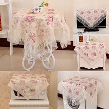 If you have attached the two side panels to the center panel and have folded the whole thing in half with corners meeting, place the pencil on. Usd 9 70 Pastoral Dust Towel Bedside Table Universal Cover Cloth Refrigerator Cover Small Coffee Table Tablecloth Printer Small Round Table Cloth Can Be Customized Wholesale From China Online Shopping Buy