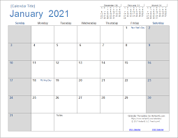 Download The 2021 Calendar Light Theme From Vertex42 Com In 2020 Monthly Calendar Printable Calendar Template 2021 Calendar