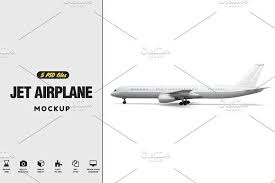 Jet Airplane Mockup Personal Presentation Mockup Mockup Design
