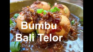 Bumbu kacang, bumbu rendang, tahu teri, tahu daun ketumbar Bumbu Bali With Eggs Classic Indonesian Recipe