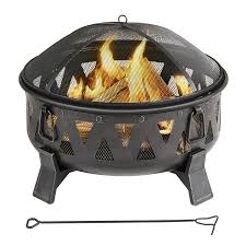 They may be even portable and indoor appropriate when the right type of fuel is chosen. Style Selections Wood Burning Round Fire Pit 30 In Antique Black Steel Lowe S Canada