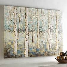 Birch Tree Wall Art Canvas Shades Of Blue Birch Tree Art Birch Tree Art Tree Art Tree Wall Art