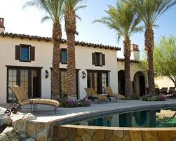 Black And White Spanish Style Home Exterior Outdoor Lighting Pool For Small Space Paint Color Exterior Exterior Paint Colors For House Spanish Style Homes Spanish Exterior