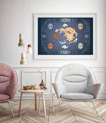 Avatar The Last Airbender Avatar Map Nursery Decor Anime Etsy In 2021 Room Decor Home Decor Dorm Decorations
