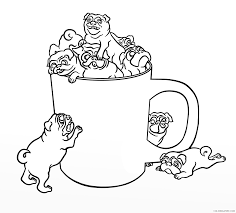 More 100 coloring pages from animal coloring pages category. Pug Coloring Pages Animal Printable Sheets Cute Pug 2021 4045 Coloring4free Coloring4free Com