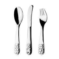 Mutfak çatal kaşık bıçak ve takımları. Karaca Panda 3 Parca Cocuk Catal Kasik Bicak Seti Kutulu Karaca