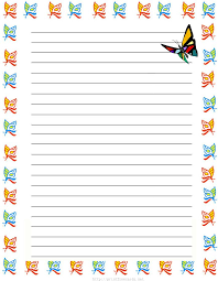 Origami paper, often referred to as kami (japanese for paper), is sold in prepackaged squares of various sizes ranging from 2.5 cm (1 in) to 25 cm (10 in) or more. Lined Writing Paper With Borders Free Printable Writing Paper With Borders