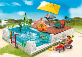 Swimming Pool With Terrace 5575 Pool Playmobil Swimming Pools