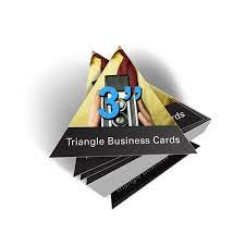 Trading business cards at conference or on daily basis helps establish relationships between professionals. 5000 Triangle Business Cards 3 Premium Business Card Printing By Premiumcards Net Printing Business Cards Premium Business Cards Cards