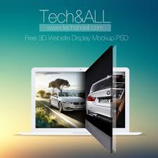 Download 3d Website Display Mockup Psd Tech All