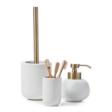 Home Republic Dane Bathroom Accessories White And Gold Bathroom Accessories Gold Bathroom Accessories Gold Bathroom Decor Gold Bathroom