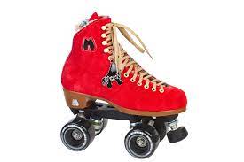 Lolly Outdoor Complete Poppy Red Roller Skates Quad Roller Skates Soft Leather Boots