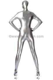 Storage when not in use, store in a dark place or cover with a protective material such as a black plastic bag. Fets Fash Zentai Catsuit Stretchlack Silber