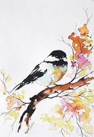 Items Similar To Original Watercolor Bird Painting Colorful Chickadee Bright Colored Art 6x8 Inch On Etsy Origi 2020 Tablolar Suluboya Sanati Suluboya Resimler