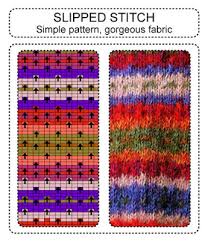 These slipped stitch knitting patterns are so fun, colorful, and they're free! Techknitting Multi Color Knitting 1 Color At A Time Slipped Stitch Patterns