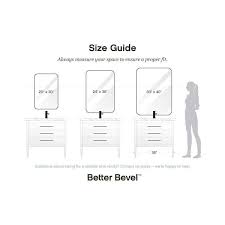 Better Bevel 24 X 36 Black Metal Framed Mirror Rounded Rectangle Bathroom Wall
