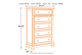 Five spacious drawers provide plenty of storage. Porter Chest Of Drawers Ashley Furniture Homestore