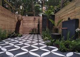 Spaces Bruges Outdoor Petal Black Tile Outdoor Tile Patio Garden Tiles Modern Garden Design