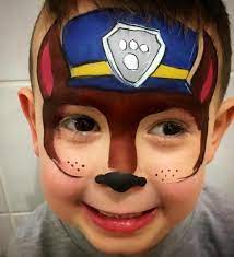 paw patrol chase face painting superhero face painting paw patrol face paint dog face paints