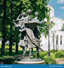 Statues Depicting Three Graceful Ballerina Dancing Stock Photo - Image of  capital, europe: 61269558