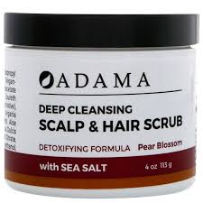 zion health deep cleansing scalp hair scrub pear blossom with sea salt 4 oz 113 g skrab dlya kozhi golovy kozha golovy volosy