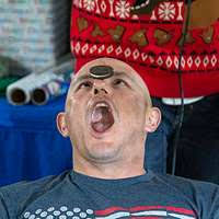 Sgt. 1st Class Jorge White competes in the Oreo challenge