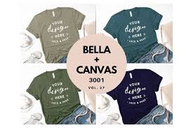 Bella Canvas 3001 Mockup Bundle V27 Tshirt Mockup Clothing Mockup Shirt Mockup